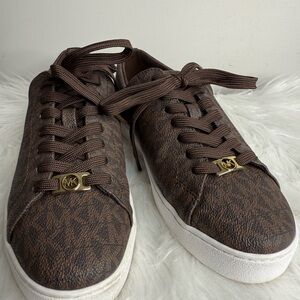 Michael Kors Gold and Brown Monogrammed Interior